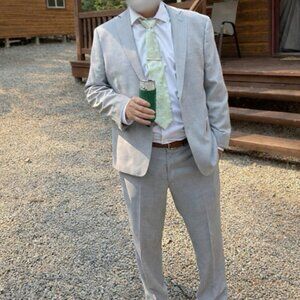 Men's Kenneth Cole CHILLFLEX Slim Fit Formal Dress suit and shirt Size XL